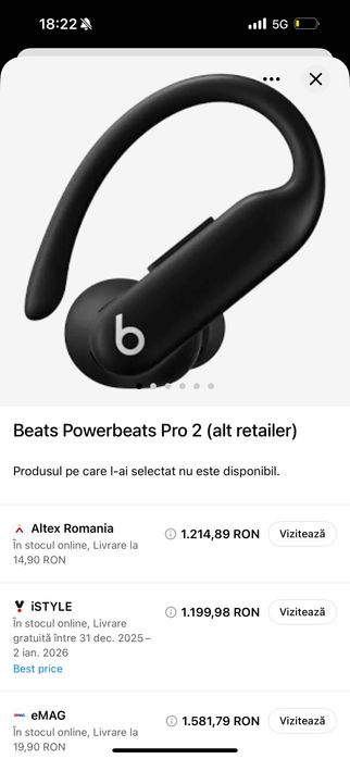 Vand Casti Power Beats PRO
