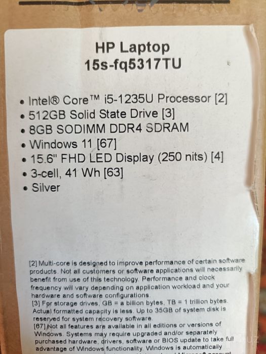 Hp core i5 1235u 8/512gb