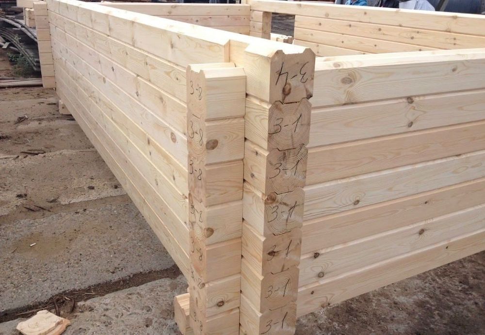 Сруб бани из профилированного бруса