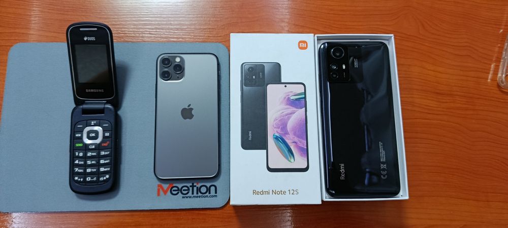 Iphone 11 pro, Redmi note 12s, samsung gusto