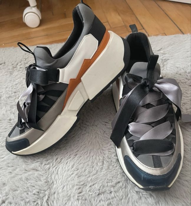 Sneakers damă GRYXX cu funde satinate, noi/