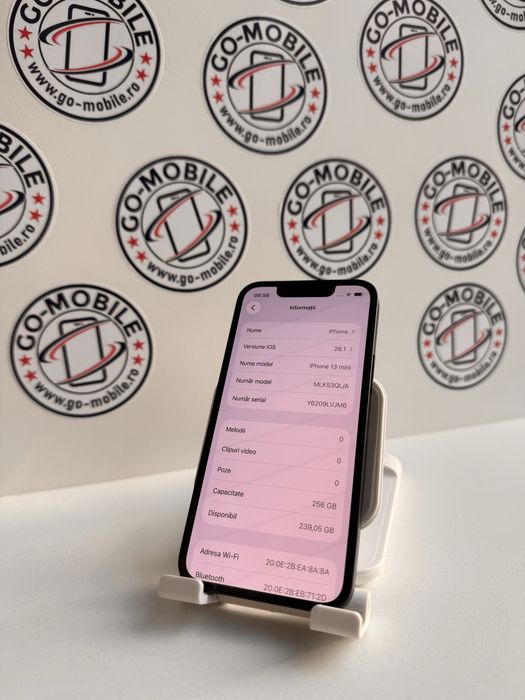 iPhone 13 Mini - 256GB - Negru - 98% - Impecabil - Garantie