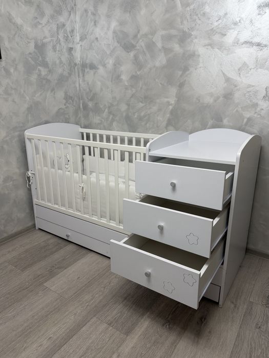 Timba patut din lemn transformabil Maxi Combi 60x120