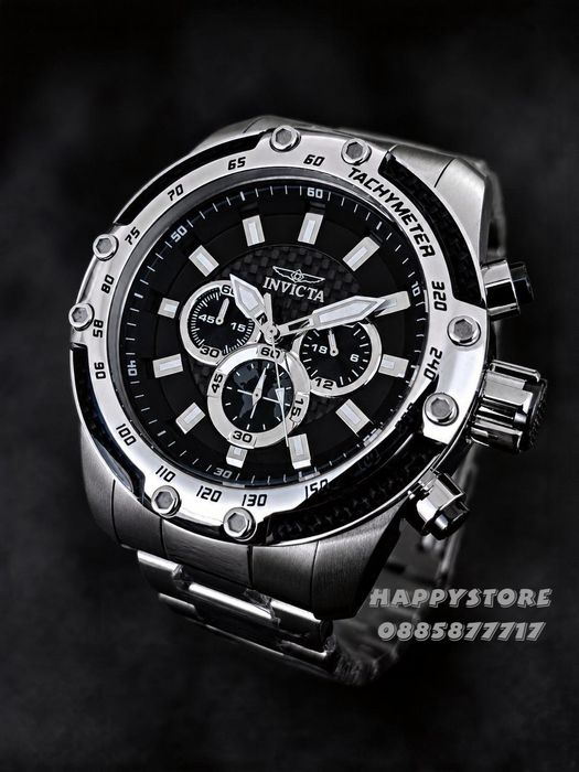 INVICTA Speedway Silver Steel 50 mm, Инвикта нов мъжки часовник