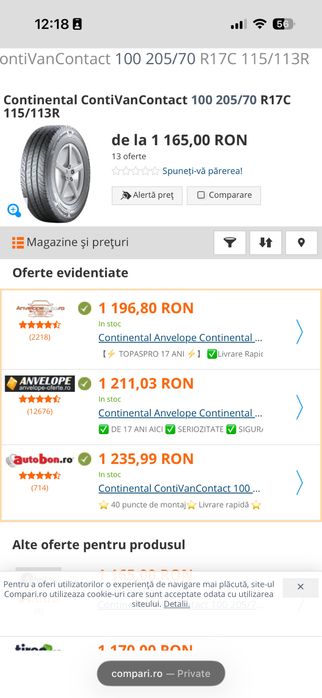 Anvelope ContiVanContact 100 noi