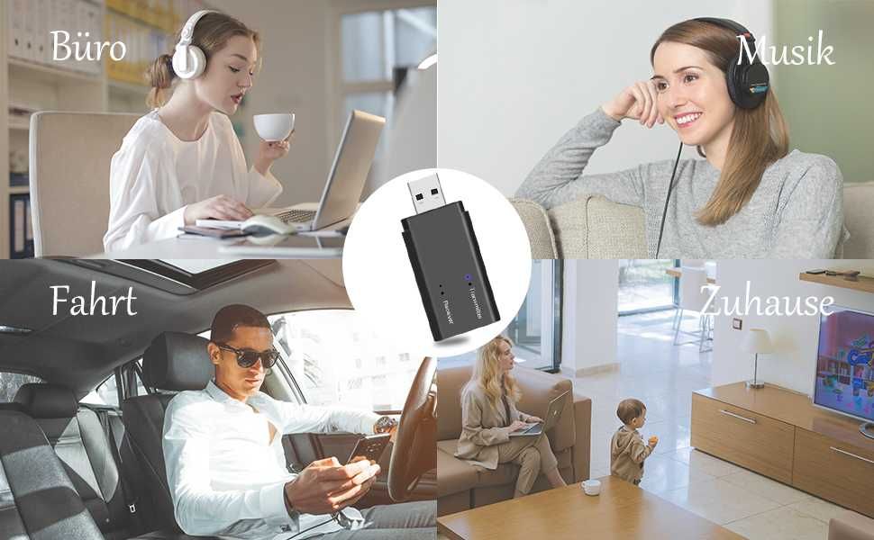 Greatzer USB Bluetooth Adapter 5.0 Transmitter and Receiver