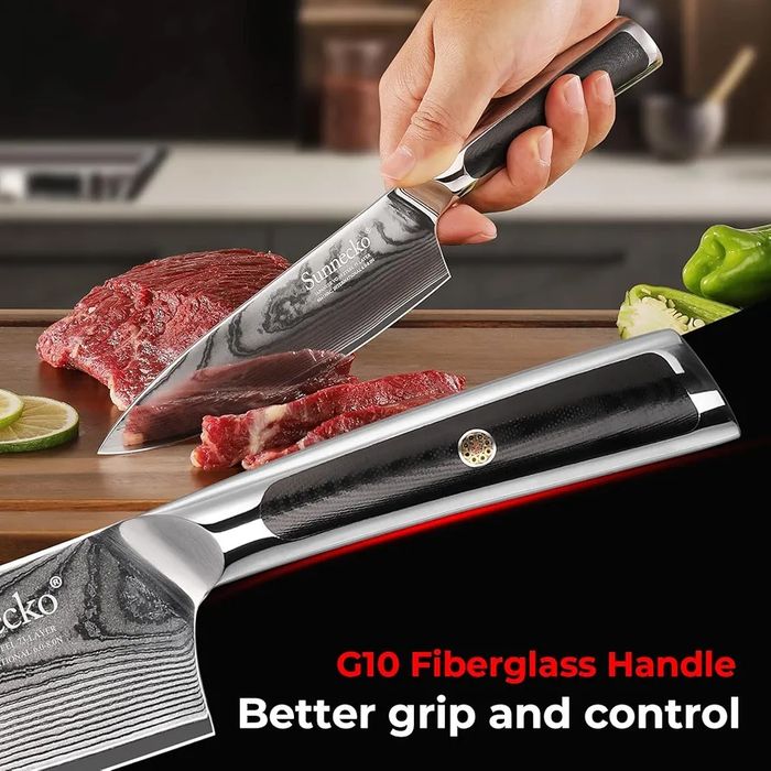 Sunnecko 4 pcs Damascus Kitchen Knife Set Professional Knife Set