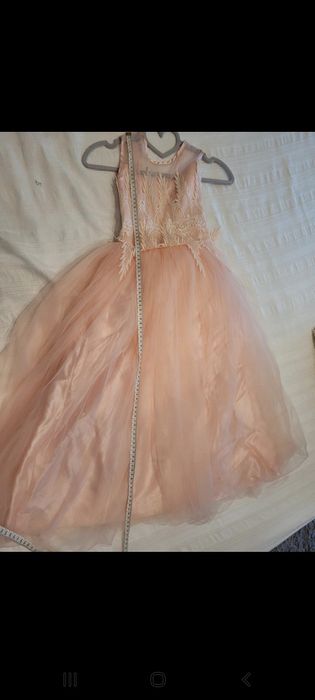 Rochie de ocazie fetite roz somon