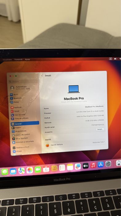 Macbook pro 2017 i3 a1708