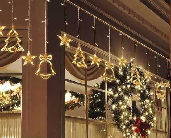 Decoratiune cu lumina Led de Crăciun cu telecomanda 3 m