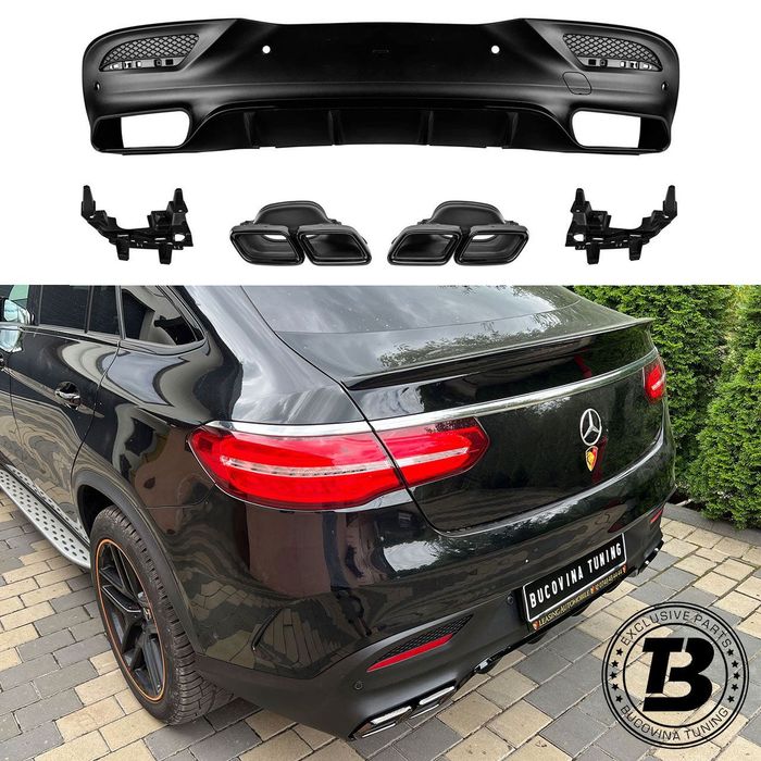 Difuzor Bara Spate cu Ornamente compatibil cu Mercedes GLE Coupe C292 AMG