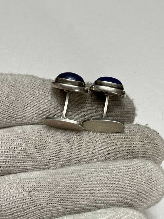 BUTONI ARGINT 925 + Lapis Lazuli - Georg Jensen - Denmark - 1915-1919!