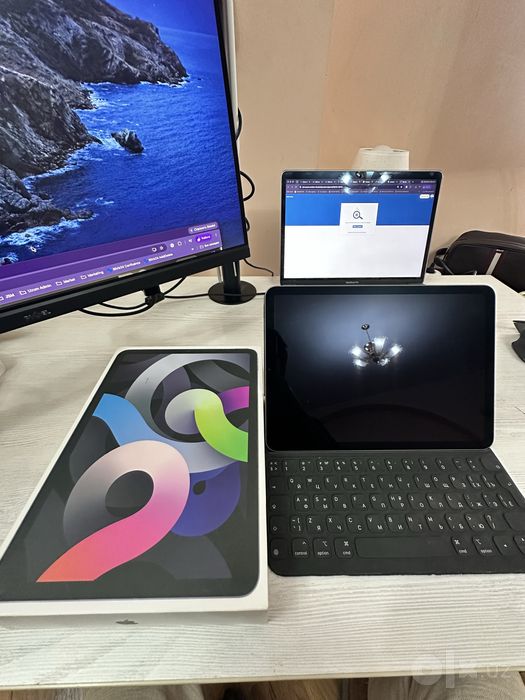 ОРИГИНАЛ!! iPad Air 4 (256GB) Wifi + Pencil 2 gen + Apple Keyboard