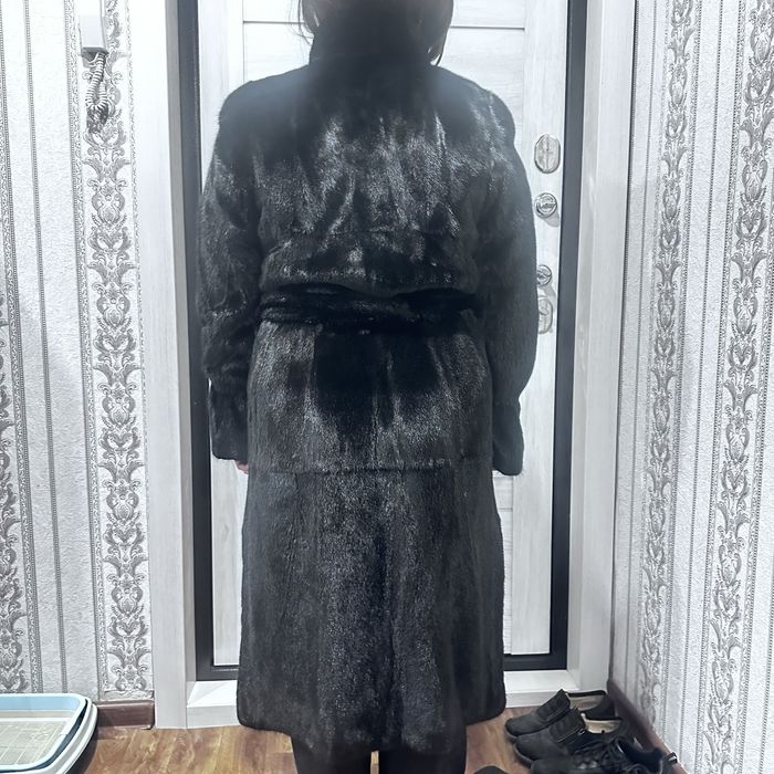 Шуба норковая, черный бриллиант