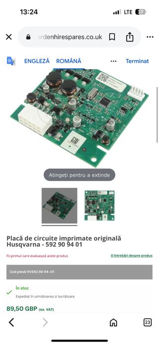 Placa este nouă noută