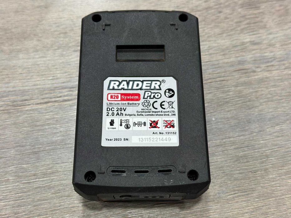 Акумулаторен ъглошлайф Raider RDP-SPAG20 – Нов!