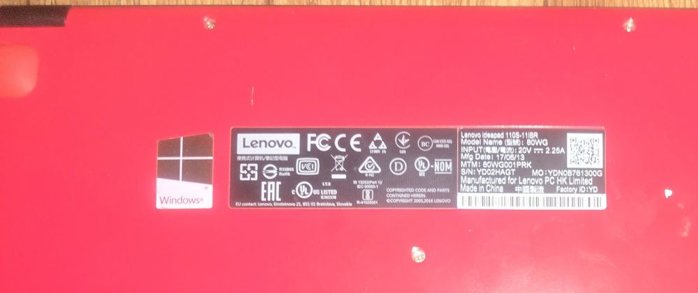Нетбук  Lenovo  LAPTOP-9M7HONM