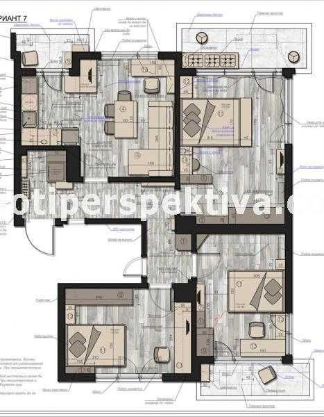 Продава се Многостаен апартамент в Пловдив, Коматево - 105 кв.м за 1639 €/кв.м - Снимка #17