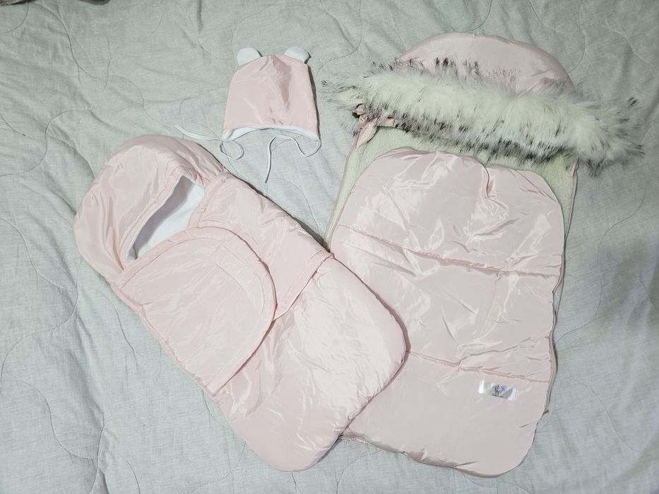 Зимний тёплый конверт для от новорождённого до полугода