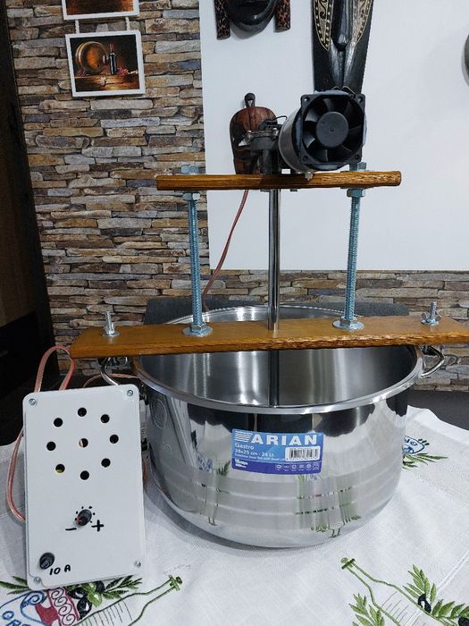 Amestecator automat cu oala de inox pentru gemuri ,zacusca,  ketchup