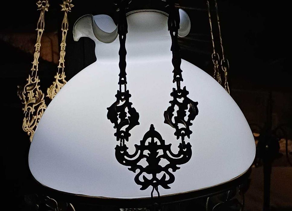 Candelabru petrol  mecanism Matador Brenner 20“  abajur 30 cm
