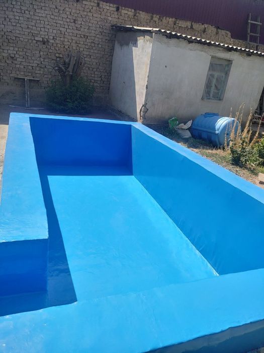 Обшивка бассейнов ПВХ Пленкой , basseyn remont ishlari,