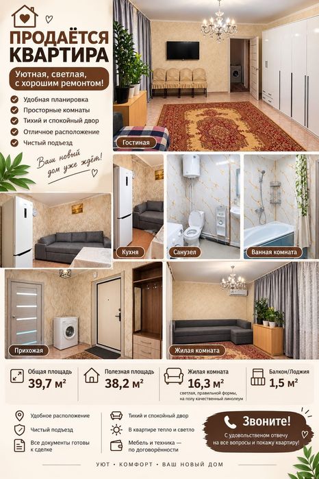 Продам квартиру в микрорайоне аэропорт