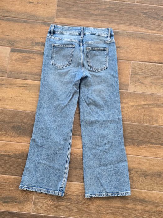Дънки H&M Baggy Bootcut с камъчета – размер 134 (8-9 г.)