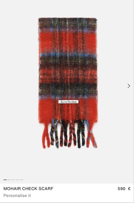 Модна къща Acne Studios дизайнерски шал лукс алпака мохер