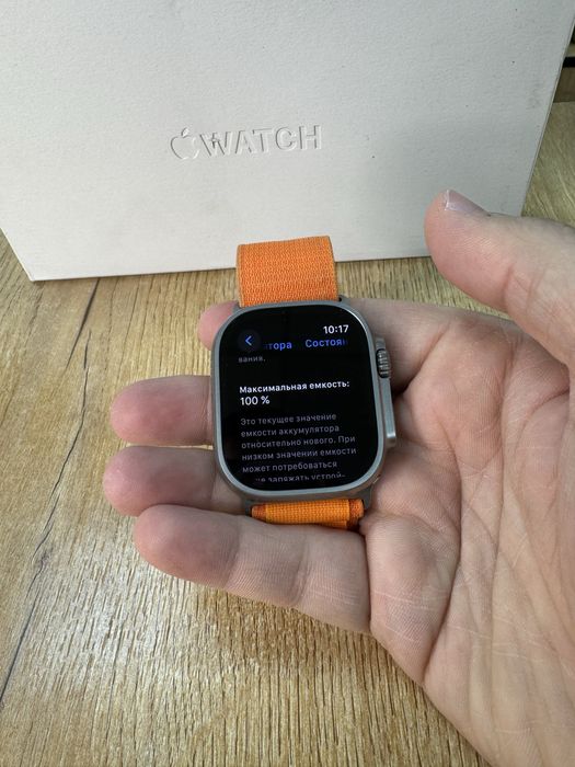 Apple watch ultra 1 orange 100%