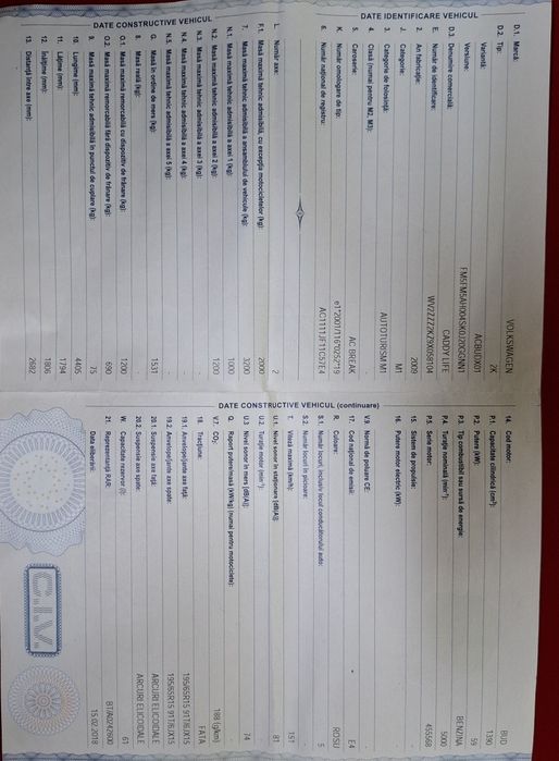 Volkswagen Caddy, an 2009, motor 1.4 GPL/benzina, 80cp