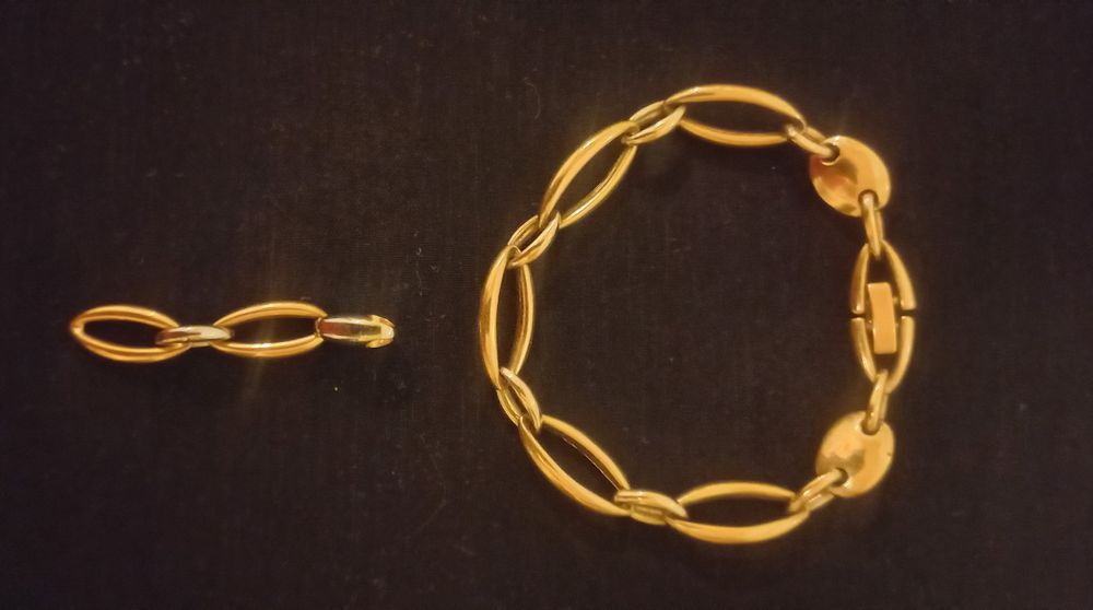 Cadou vintage! Brățară și pandantiv  placate cu aur,