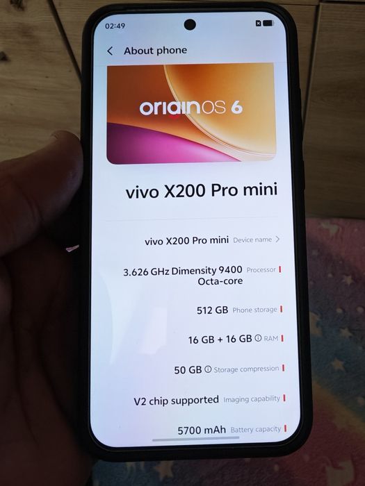 Продавам/Бартер-vivo X200 pro mini/16-512/, перфектен, комплект.