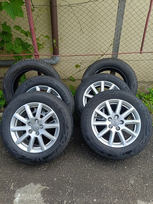 De vânzare jante aliaj 16*5/112 :j ptr Audi A4,echipate cu anvelope vara 205 60 16
