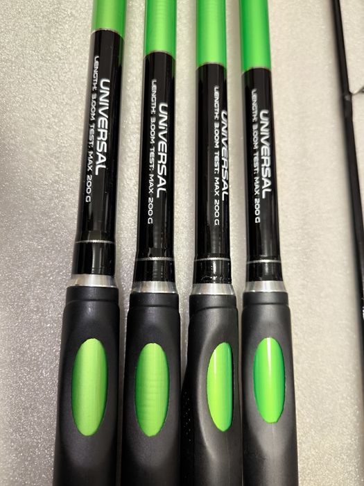 SET 4 Lansete Feeder Dunare FL AQUA FORCE 200g 3.00m + 4 Mulinete QC50