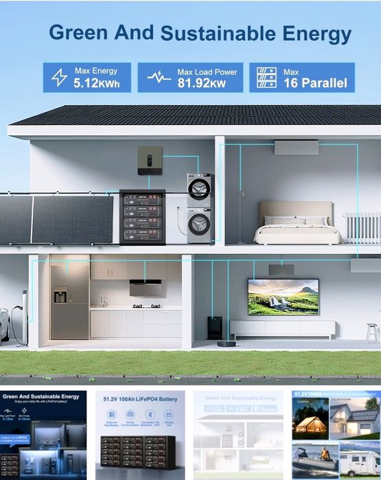 Baterie Lifepo4 48V 100Ah  cu Bluetooth