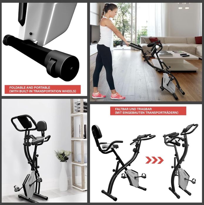 Сгъваем велоергометър Physionics® с LCD дисплей,