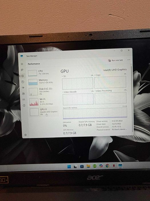 Laptop Acer / I7 Gen. 12 / 16 GB RAM DDR4 / GARANTIE * Krom Amanet Margeanului *