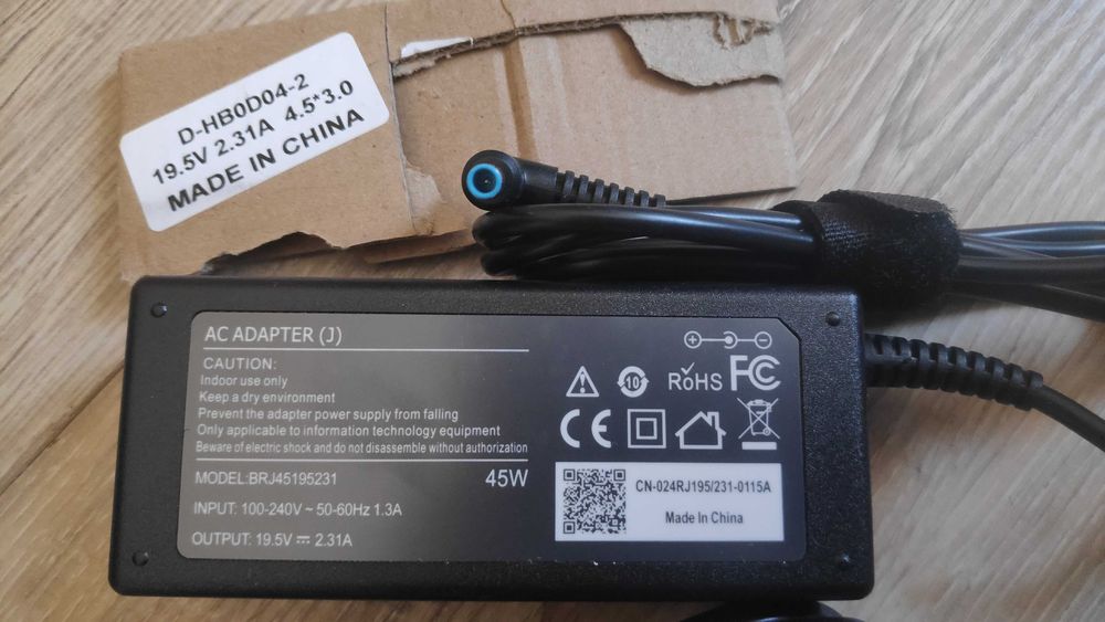 Зарядно за лаптоп HP - 45w 4.5 - синя букса