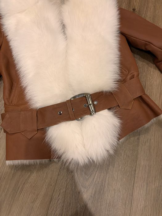 cojoc piele naturala si guler vulpe 36/S