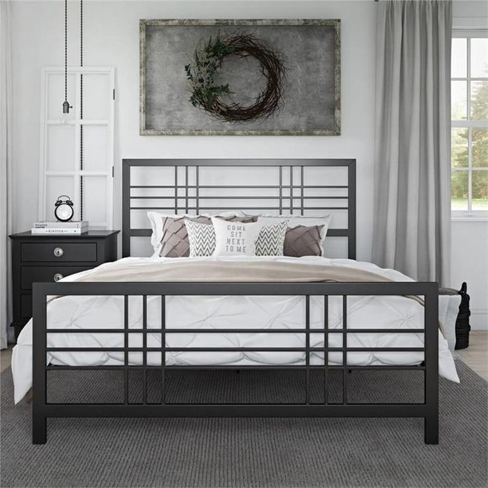 Двухспалная Металлическая кровать односпальная ikki kishili krovat lof