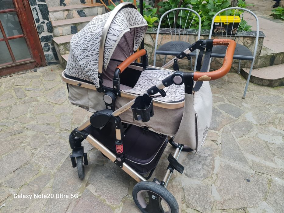 МОНИ Комбинирана количка 3 в 1 GALA Premium BARLEY