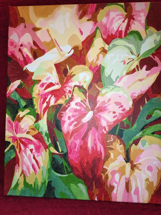Pictură acrilica Anthurium