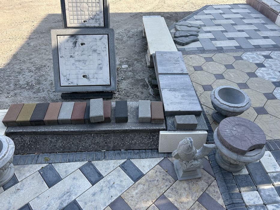Плитка брусчатка бордюры