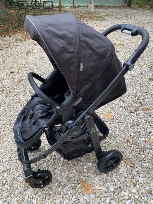 Vand carucior Graco Evo II 2 in 1 black grey