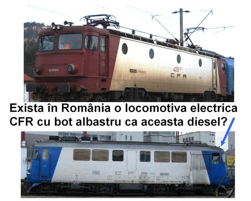 Locomotiva electrica CFR nas albastru ?