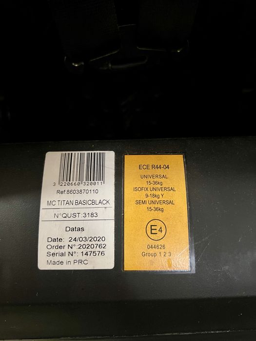 Maxi cosi titan стошче за кола 9кг-36кг