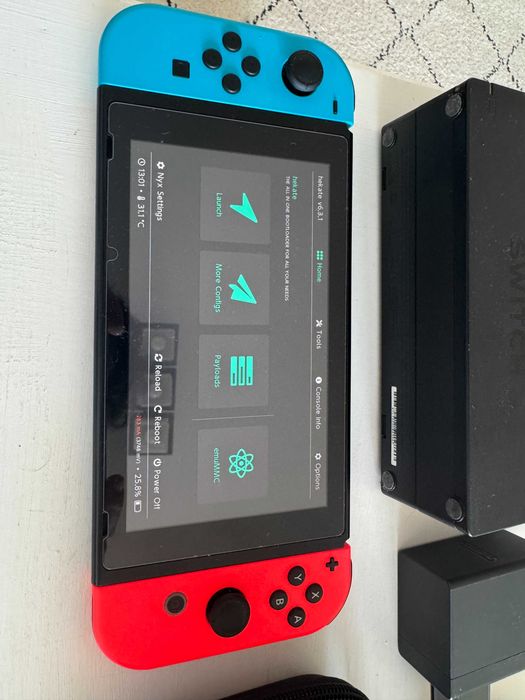 Nintendo Switch v2 Modat Chip - Card 128 GB - Pachet Complet