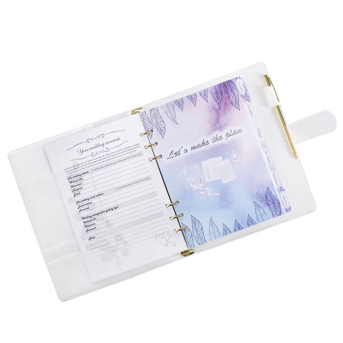 Planner agenda nunta - nou, alb lb. Engleză