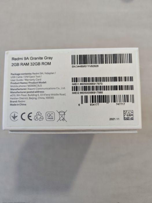 Redmi 9A  2GB RAM  32GB ROM